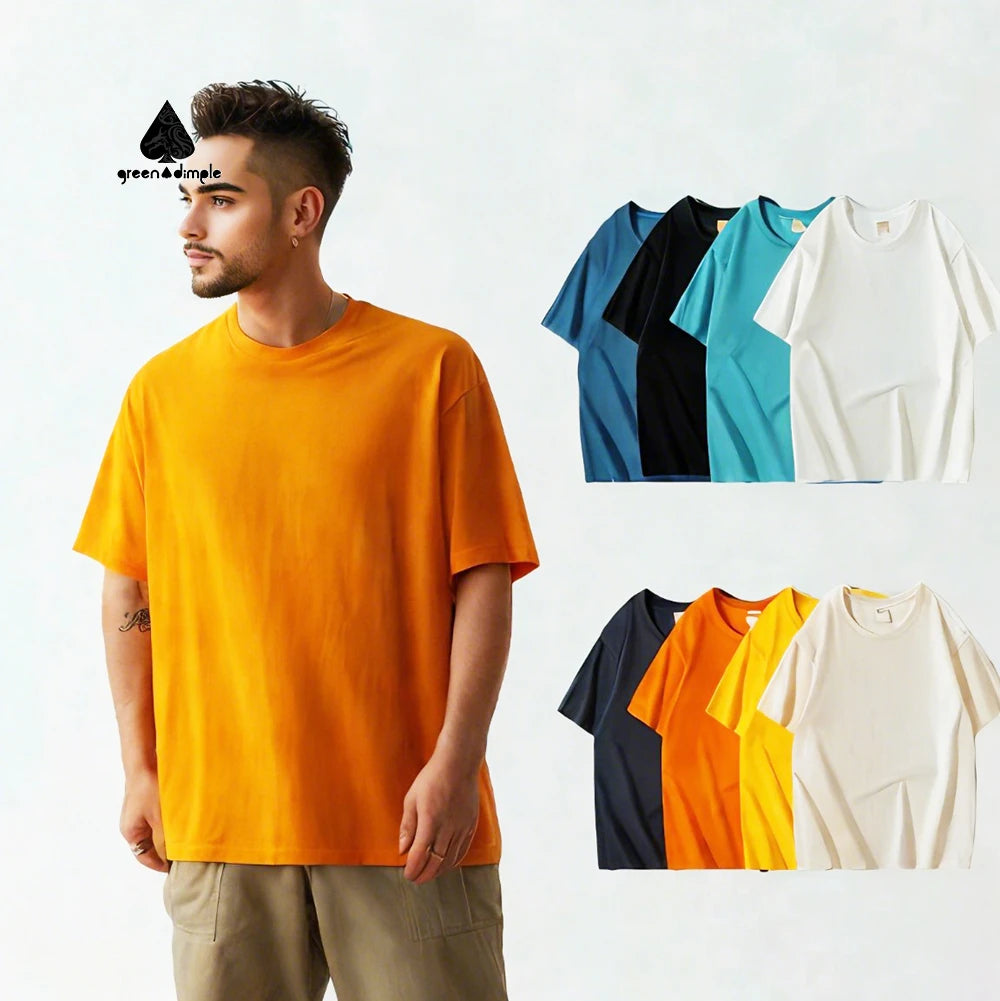 Customizable O-Neck Vintage T-Shirt Breathable Heavyweight 100% Cotton Loose Fit Formal Style Custom Men's Vintage Clothing