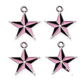 Die Casting Earring Accessory Enamel Charms Handmade Star logo Mini Pendant Tags for Necklace Fiiting