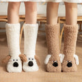 Wholesale Winter Cute Dog House Floor Socks Comfy Thick Fleece Warm Slipper Socks for Women