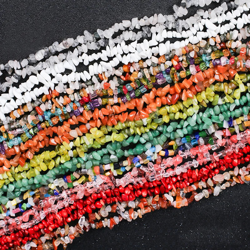 Wholesale Semi-precious Natural Loose Gemstone Chip Beads  5-8mm Irregular Natural Chip Stone Beads for Jewelry Making