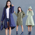 Kmooliistory Women's Polyester Waterproof Hiking Tour for Raincoat Hooded Single-Person Outdoor Fashion