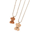 Cute Plush Bear Pendant Necklace for Girls Women Korean Fashion Bear Neck Chain Necklaces Collar Jewelry Necklace