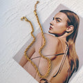 Joolim Jewelry Wholesale Gold Plated Rope Chain Necklace Stainless Steel Basic Gold Jewelry New  5mm