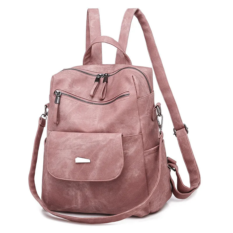 2025 Seven Colors Custom Wholesale High Quality Cute Black Mini College Girls School Woman PU Leather Backpack