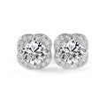 D Color 0.5Carat Moissanite Stud Earrings for Women White Gold Plating 925 Sterling Silver Diamond Wedding Fine Jewelry