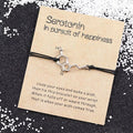 Serotonin Conical Flask Chemical Molecular Wish Bracelets 5 HT Bangle Hormone Molecules Mental Health Chemistry DNA Bracelet