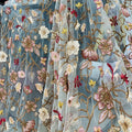 3D Floral Mesh Sequins Embroidery Lace Fabric Dress Embroidery Net Lace Fabric