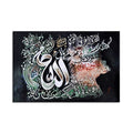 Colorful Muslim Canvas Ramadan Mosque Decorative Print Arabic Calligraphy Art Watercolor Modern Custom Size