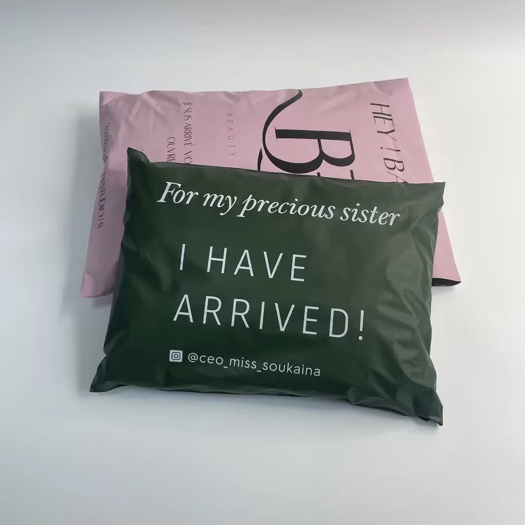 Customized Logo Green Blue pink Shipping Mailer Bag Post Packaging Bag Apparel Plastic Poly Mailers for Small Business Supplies