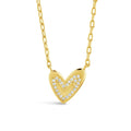 LOZRUNVE Elegant Jewellery Factory 925 Sterling Silver Pave Zircon Heart Love Charm Necklace