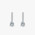 Ailmay Top Quality Real 925 Sterling Silver Simple Triangle Stud Earrings for Women Dazzling Clear Zircon Fine Jewelry