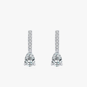 Ailmay Top Quality Real 925 Sterling Silver Simple Triangle Stud Earrings for Women Dazzling Clear Zircon Fine Jewelry