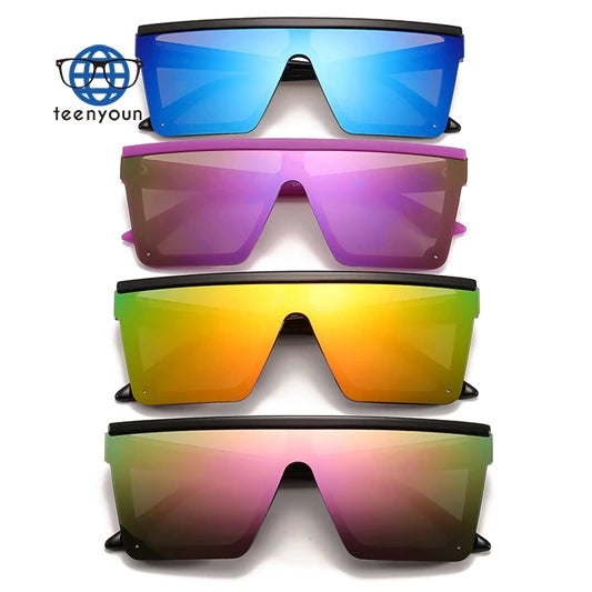 Teenyoun Trendy Mens Sunglasses Woman Sun Glasses Mirror Big Square Designer Ladies Luxury Sunglasses Custom 2024 Wholesale