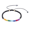 3MM Crystal Agate Beaded Bangle Women's Natural Stone Colorful Bracelet with Copper Alloy for Gifts and Jewelry