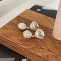 Gold Plated Fresh Water Pearls Earrings Baroque Pearl Earrings Set Earrings Women 925 Silver Jewelry Fashion Jewelry