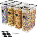 2.5L*4PCS Kitchen Pantry Organization Airtight Food Storage Containers Cereal Dispenser Container Set