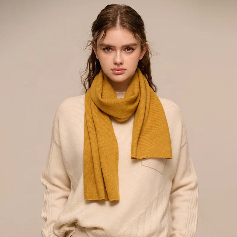 Winter Custom logo Multicolor 100% Consinee  Cashmere Scarf Stoles Plain Knitting Women  Pashmina  Shawls Xjx 7a51368