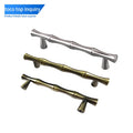 TOCO Modern Aluminum Furniture Handles Brush Nickel Finish T-Bar Shape for Kitchen Cabinets Dresser Bedroom Storage Villa Drawer