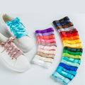 22 Colors Flat Ribbon Shoe Laces 2 CM Width Made of Polyester Silk Satin Shoelaces for Women's Boots Sneakers Leisure Flat Laces