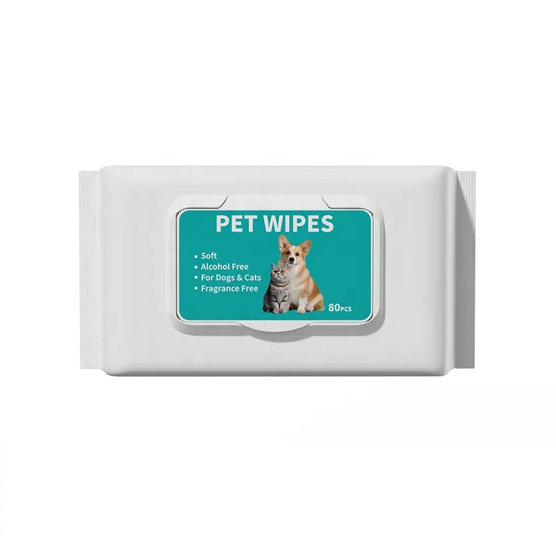 USMILEPET Best Seller 80 Pet Wipes with Grape Seed Oil Softens Hair & Moisturizes Skin Dogs Cats Cleans Face Bum Eyes Ears Paws