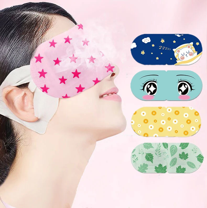 Blank Packaging Customizable Eye Cover Sleep Self Heating Disposable Hot Compress Steam Eye Mask Health Care Supplies Products