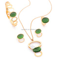 Hot Sales Little Girls Stainless Steel Fashion Wedding Design Gemstone 4Pcs Gold Plated Bracelet  Jewelry Women Luxury Sets