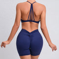 Custom logo Woman Sweat Suits Sets Sexy Short Sets Suits V-shaped Shorts Sets for Sports