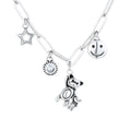 Newest Selling Punk Stainless Steel Teddy Bear Pendant Necklace Cute Animal Choker for Women or Men