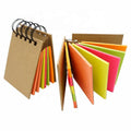 Factory Price 029 Square Kraft Note Book with Assorted Sticky Note and Spiral Winding