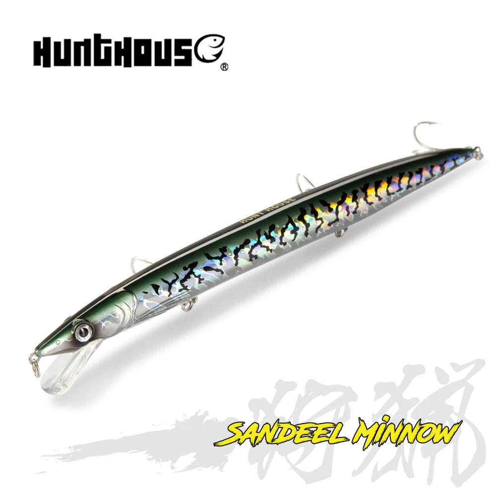 Hunthouse Customized logo 143mm 173mm 208mm Tuna Bass Fishing Lure Hard Plastic Bait Saltwater Floating Minnow Lure