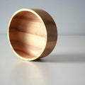 Round Acacia Wood Fruit Bowl Small Wooden Fruit Bowl Acacia Wood Salad Bowl for Fruits or Salads
