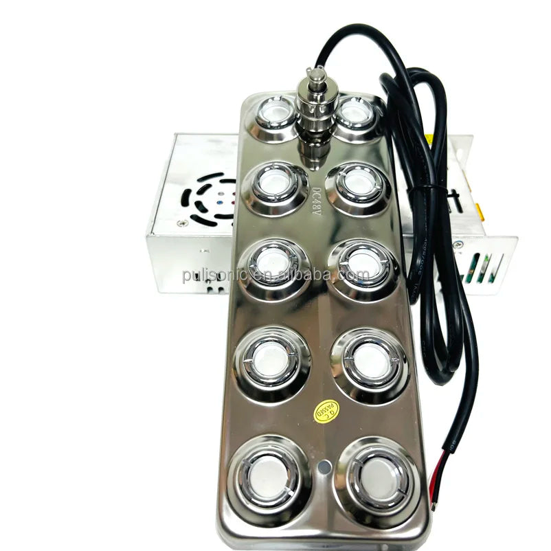 Stainless Steel 12 Head Greenhouse Pond Aquarium Ultrasonic Fogger Mist Maker Air Humidifier Atomizer