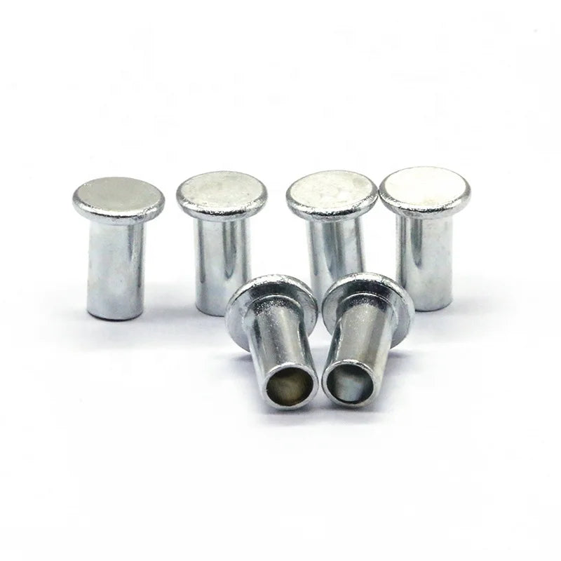 OEM Custom White Zinc Plated Iron Flat Head Semi Tubular Rivets Factory-Made