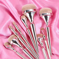 Professional Luxury Gold 9pcs Makeup Brush Set Kabuki Foundation Blending Face Powder Blush Eye Shadows Make up Brushes Kit