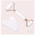 Facial Massager Tool Rollers Set Heart-shaped Pink Crystal Scraping Board Jade Facial Massage Roller Gua Sha