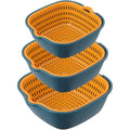 Multifunctional Drain Basket for CleaningDraining and Storing Fruits Vegetables Easy to Place Safe Material Plastic Colander