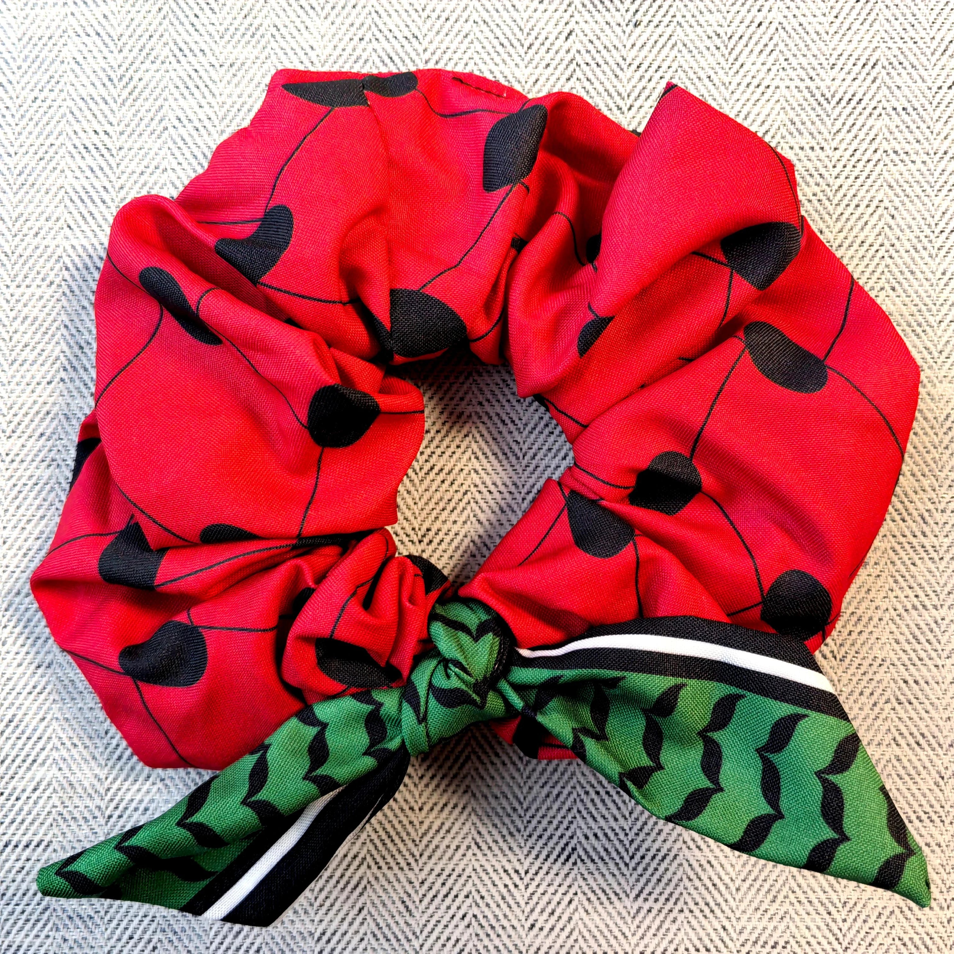 New Coming Keffiyeh Scrunchies Watermelon Palestine Scrunchie for Palestine Women and Girls