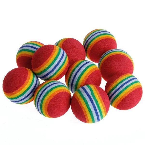 B&G Colorful Elastic Golf Rainbow EVA Foam 42.6mm Hardness 80-90 Indoor Exercise Sponge Ball Training Tool