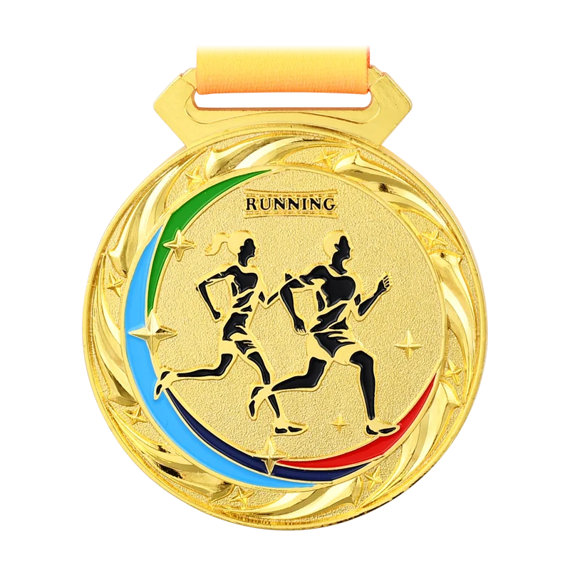Wholesale Cheap Metal Zinc Alloy Marathon Medals Design Your Own Zinc Alloy 3D Gold Award Running Custom Metal Sport Medal