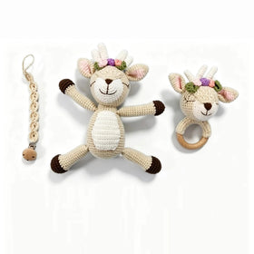 Wholesale Christmas Customized Amigurumi Doll Lovely Handmade Soft Crocheted Adorable Animal Crochet Bunny Toy for Kids
