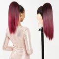 Julianna New Arrival Kanekalon 20 Inches Short Yaki Straight Smooth Heat Resistant Synthetic Hair Drawstring Ponytail Extensions