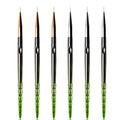 Factory 3pcs Green Grey Gradient Color Plastic Handle Gel Nail Liner Pen Design Manicure Painting Line Brush for Nail Art Tools
