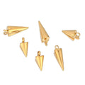 Stainless Steel Circular Cone Charms DIY Jewelry Making Earrings Pendant Findings Handmade Bracelets Supplies