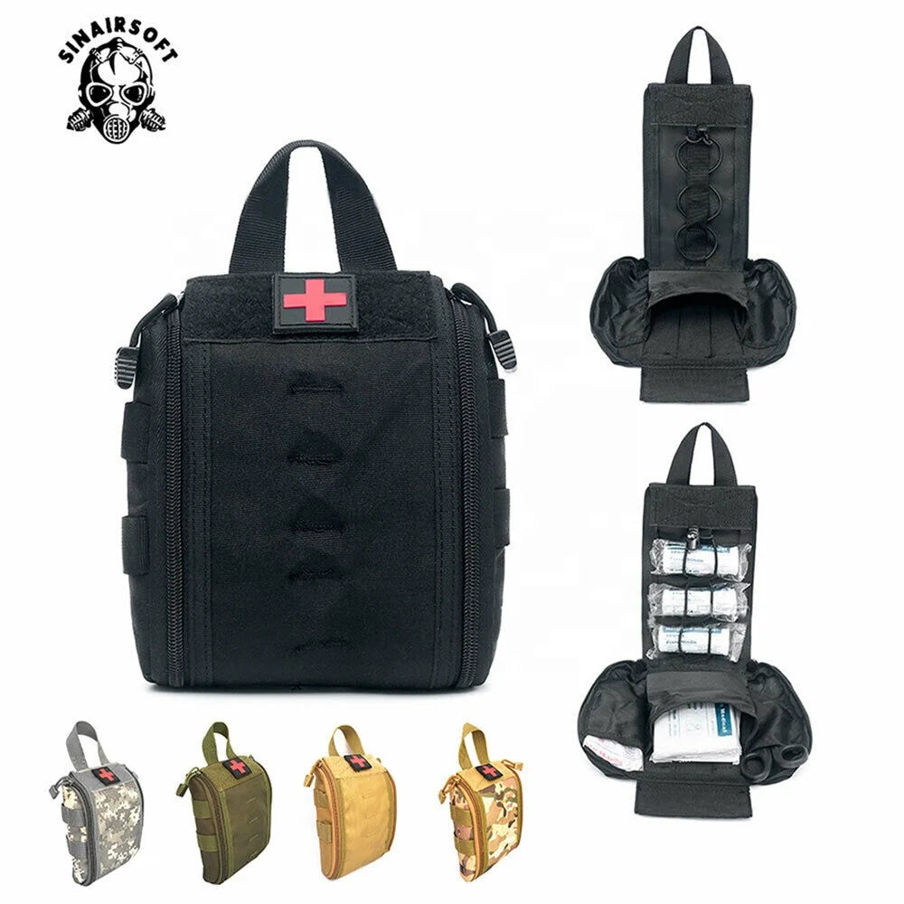 Tactical First Aid Kit Survival Molle Rip-Away EMT Pouch Medical Accessory Bag