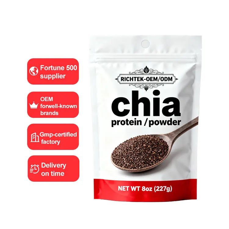 Bulk Price Food Additives Chia Seed Protein Wholesale Chia Protein Manufacture Supply Chia Protein Powder for Healthy