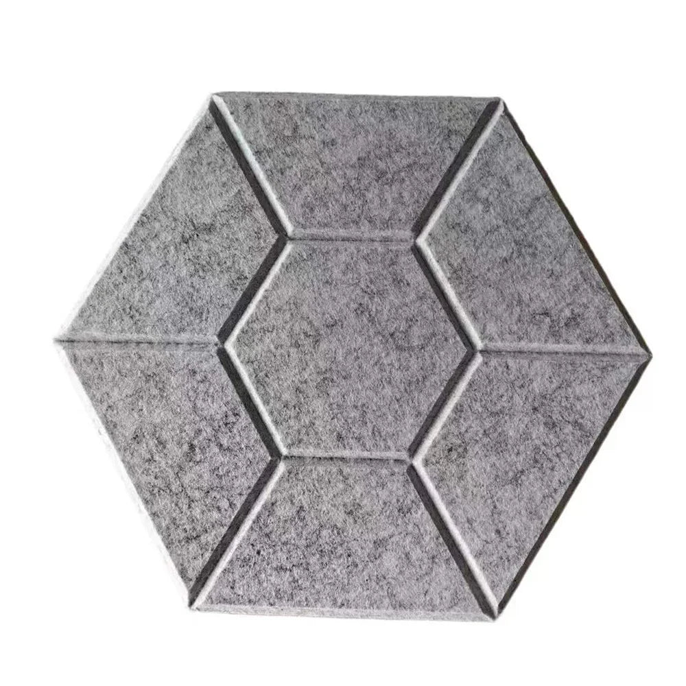 Thermal Insulation Hexagon Acoustic Panel Fireproof B Certified for Industrial Plants and Home Basement Ceilings