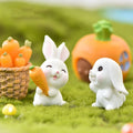 2023 New Arrival Kawaii 3d Miniature Bunny Carrot House Design Resin Craft for Micro Landscape Decoration
