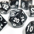 HS Pearl Polyhedral Acrylic DND Dice Set for Board Games and Dungeons and Dragons Plastic Dice with Excellent Visibility