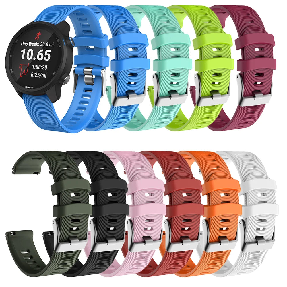 ShanHai Band for Samsung Galaxy Watch 42mm/Galaxy Watch Active/For Ticwatch S/E/2/Vivoactive 3 Silicone Replacement Sport Strap