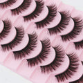 Abestyou 10pairs Faux Mink 100% Hand Made Original Human Hair Short Lashes Easy Apply Individual Strip Eyelashes Wholesale